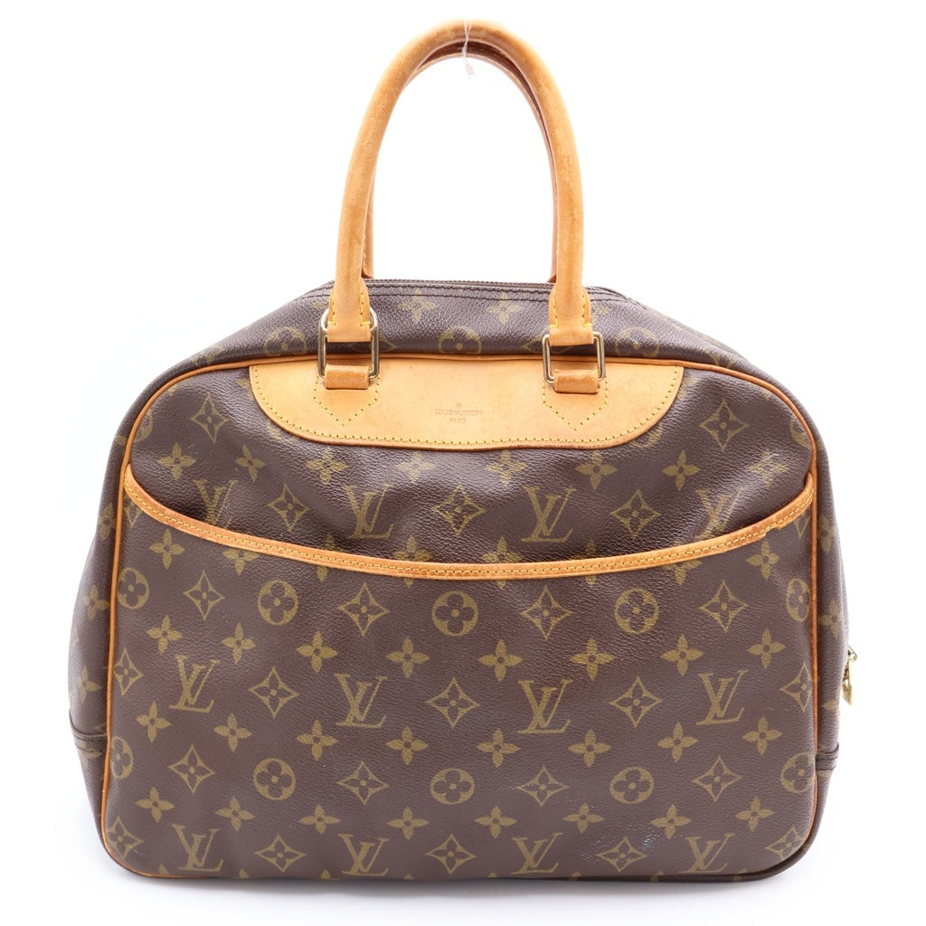 LOUIS VUITTON(ルイヴィトン) モノグラム ドーヴィル PVC レザー ハンドバッグ ブラウン M47270 レディース
