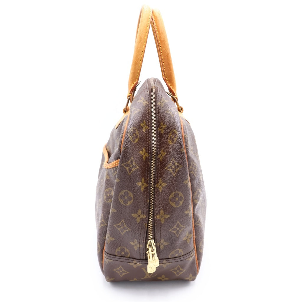 LOUIS VUITTON(ルイヴィトン) モノグラム ドーヴィル PVC レザー ハンドバッグ ブラウン M47270 レディース