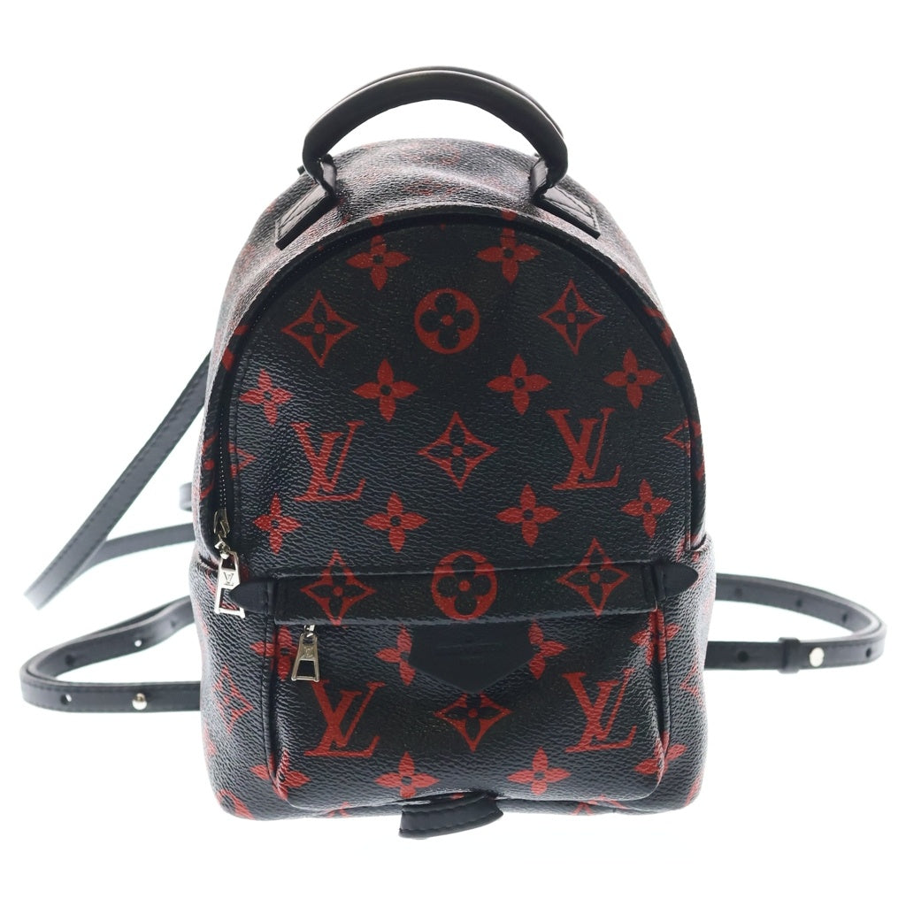 LOUIS VUITTON(ルイヴィトン) モノグラム アンフラルージュ パームスプリングス PVC レザー バックパック リュックサック ICタイプ ブラック/レザー M41457 レディース