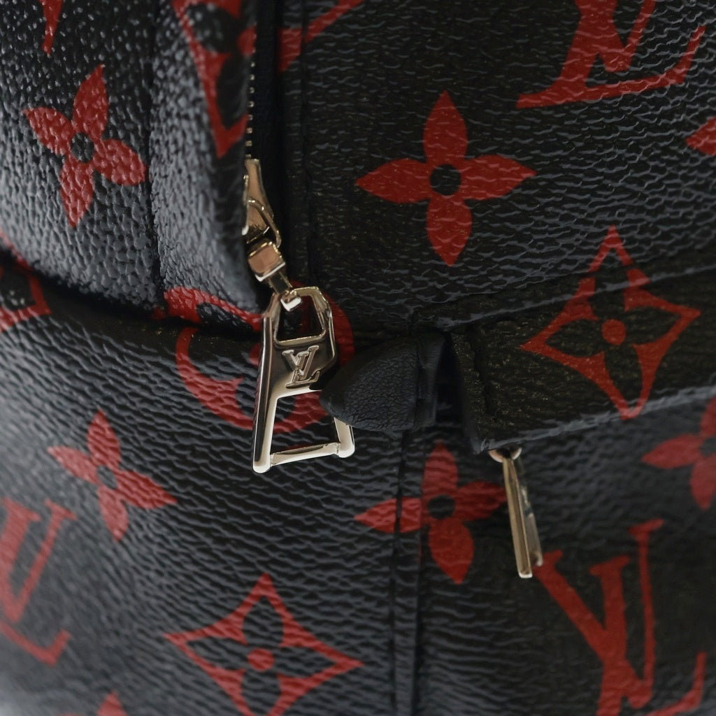LOUIS VUITTON(ルイヴィトン) モノグラム アンフラルージュ パームスプリングス PVC レザー バックパック リュックサック ICタイプ ブラック/レザー M41457 レディース