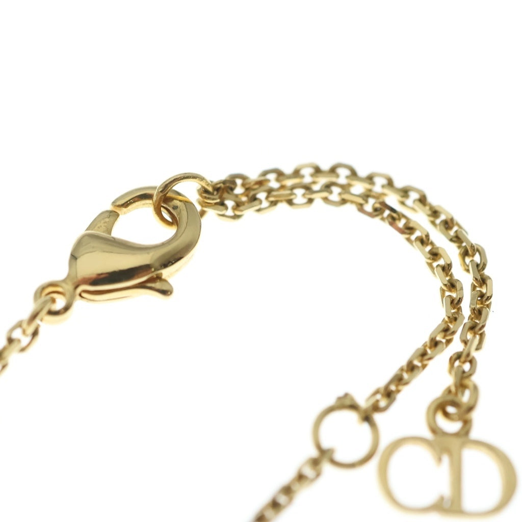 DIOR(ディオール) Christian Dior clair d lune CDロゴ ネックレス ラインストーン パール ゴールド レディース