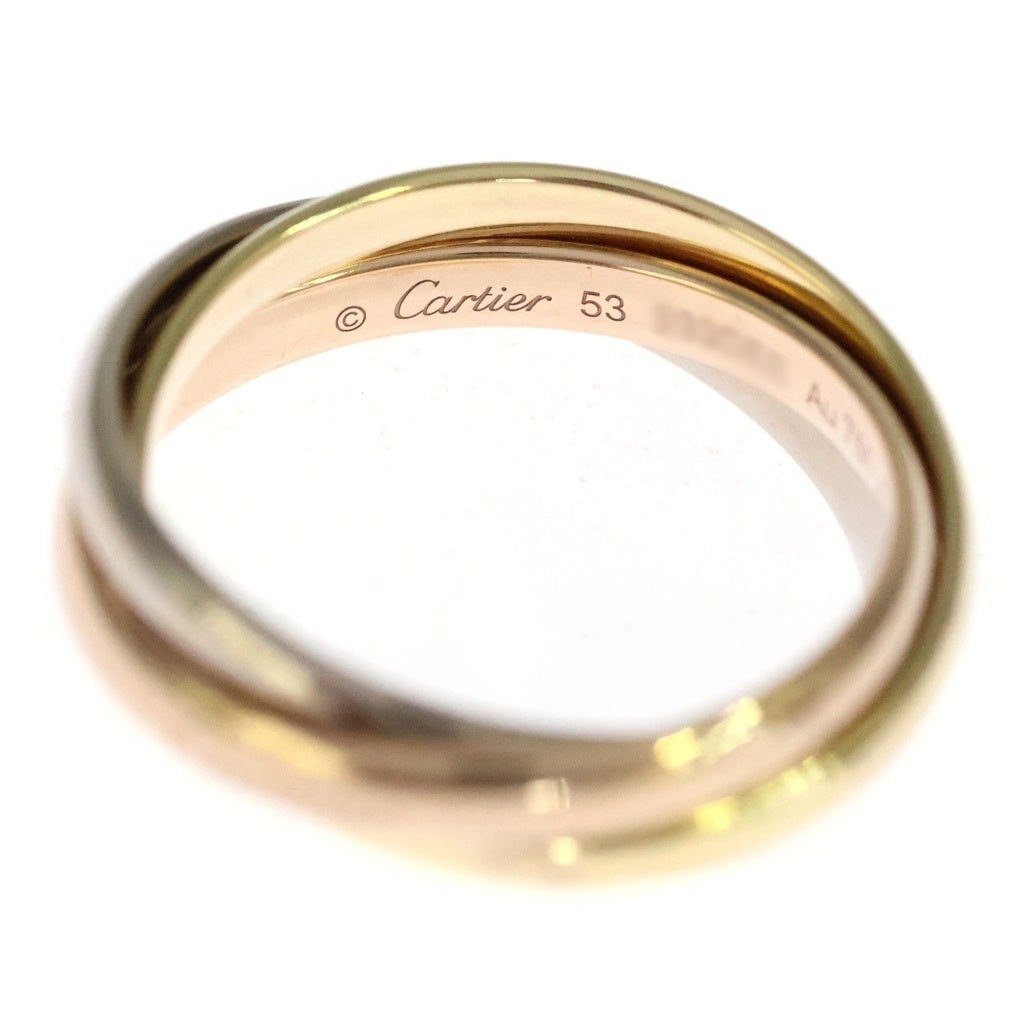 Cartier(カルティエ) トリニティ リング イエローゴールド×ホワイトゴールド×ピンクゴールド Au750YG/PG/WG #53 レディース