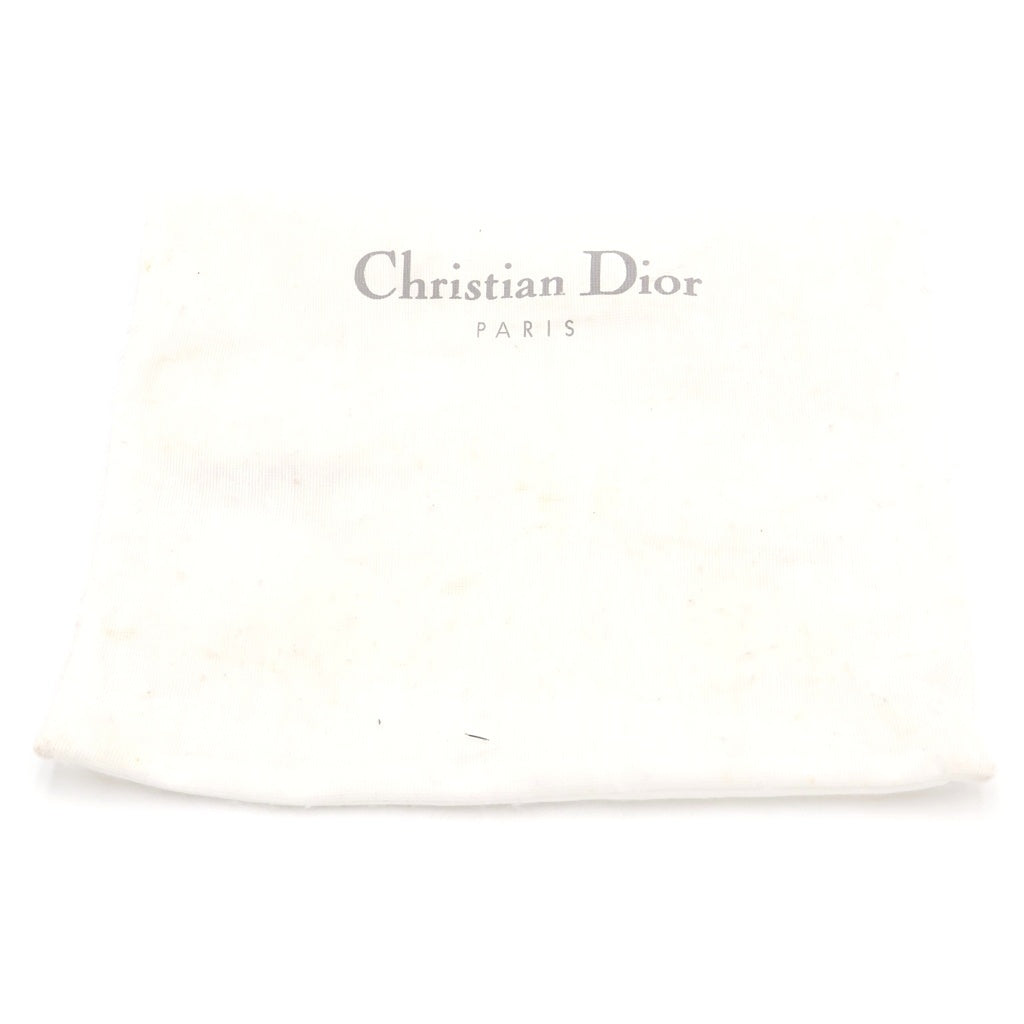 DIOR(ディオール) トロッター ハンドバッグ ミニトートバッグ ブラウン レザー×キャンバス シルバー金具 レディース