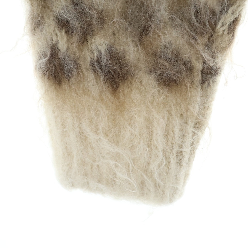 CELINE(セリーヌ) トリオンフ フェアアイル柄 モヘヤニット カシミヤ 長袖 セーター #S ブラウン RY03N0123.FYW7