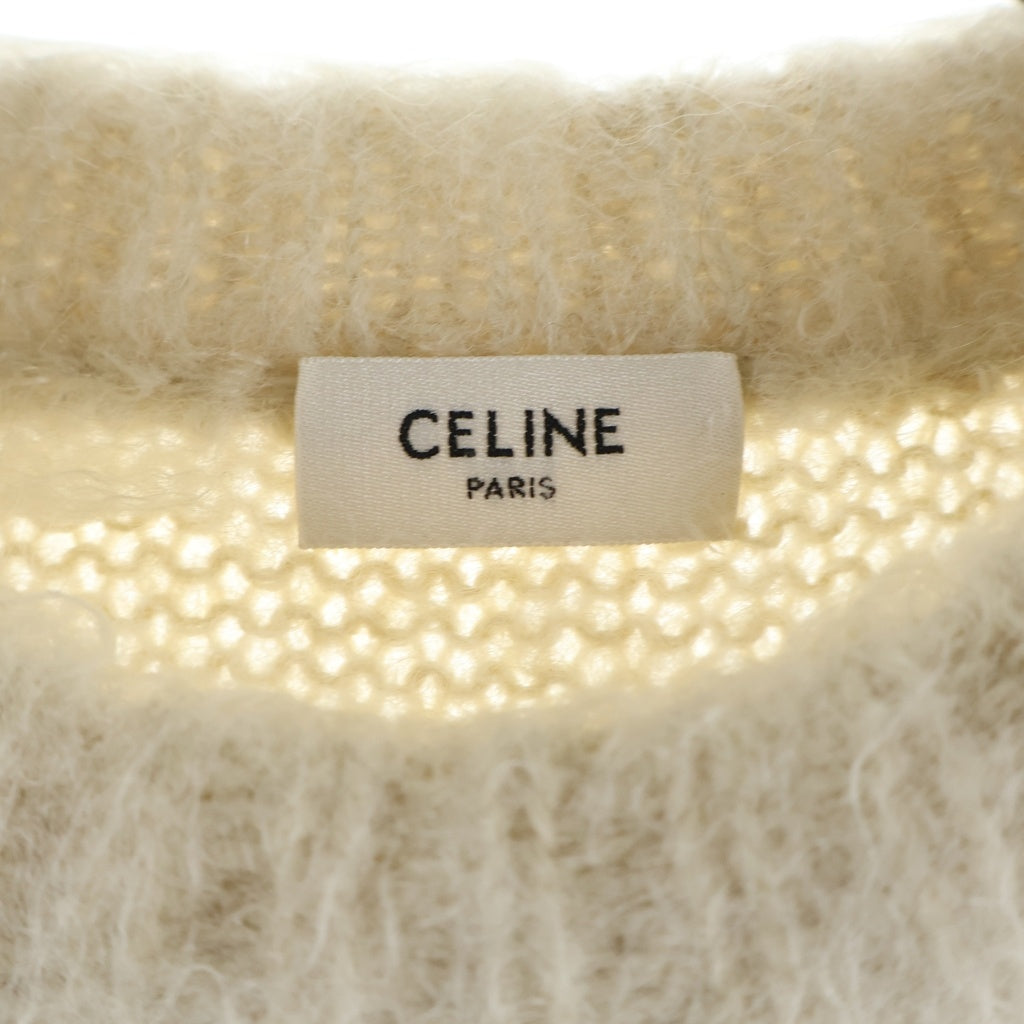 CELINE(セリーヌ) トリオンフ フェアアイル柄 モヘヤニット カシミヤ 長袖 セーター #S ブラウン RY03N0123.FYW7