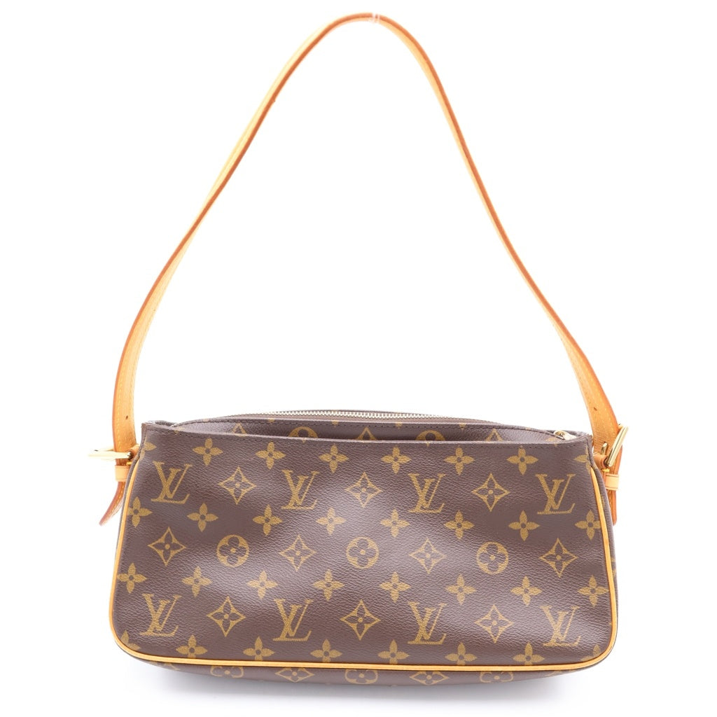 LOUIS VUITTON(ルイヴィトン) モノグラム ヴィバシテMM PVC レザー ハンドバッグ ショルダーバッグ ブラウン M51164 レディース