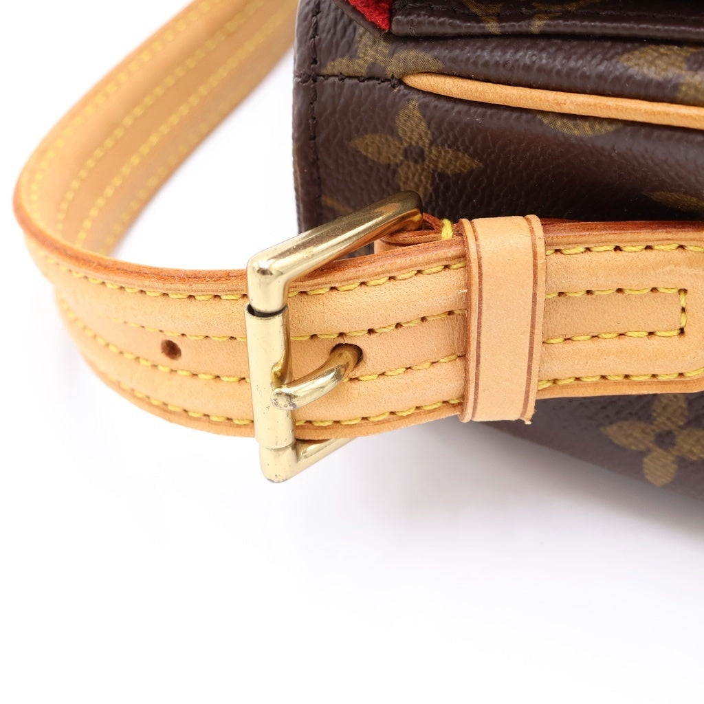 LOUIS VUITTON(ルイヴィトン) モノグラム ヴィバシテMM PVC レザー ハンドバッグ ショルダーバッグ ブラウン M51164 レディース