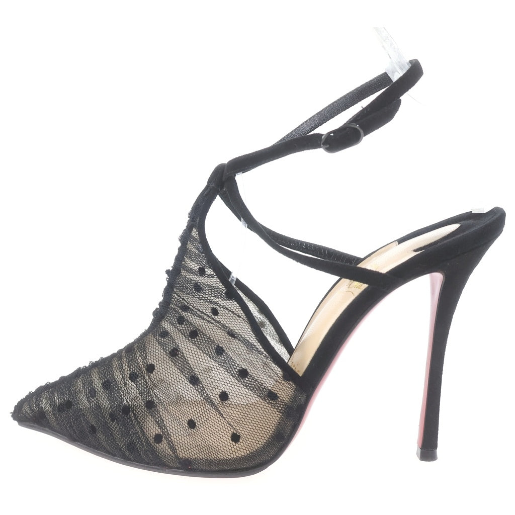 CHRISTIAN LOUBOUTIN(クリスチャンルブタン) シースルー ヒールパンプス ブラック ドット #38 レディース