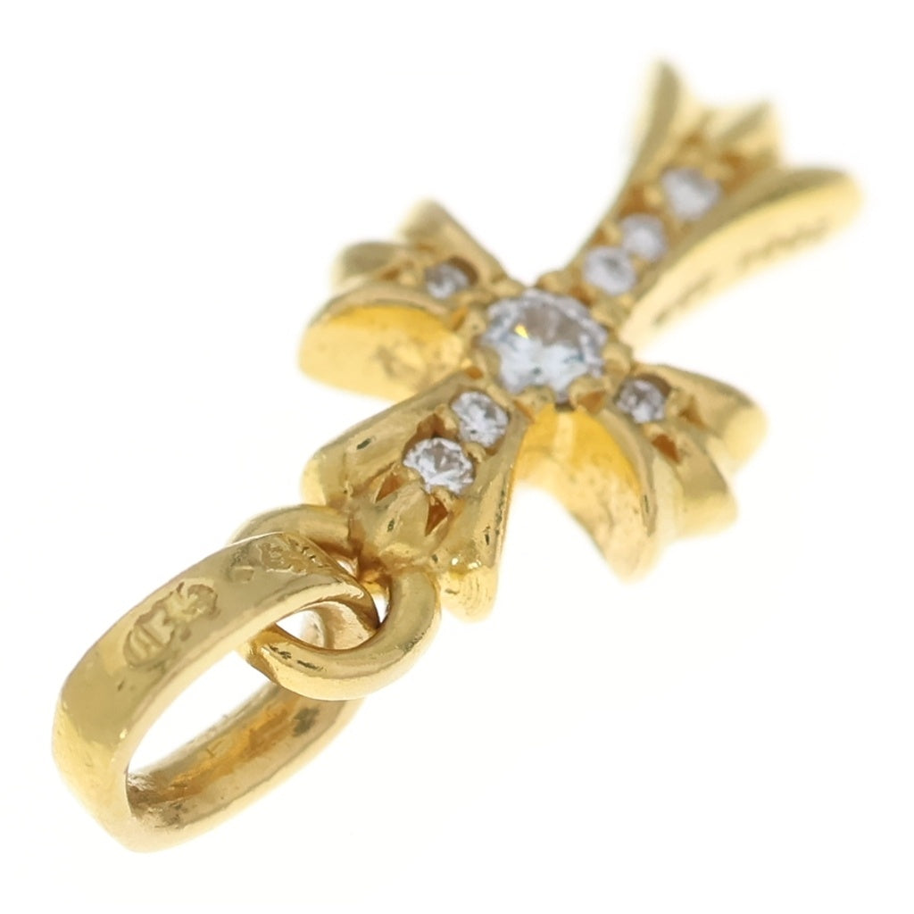 CHROME HEARTS(クロムハーツ) 22K CRS BBYFAT P/DIA ベイビーファットクロス PAVEダイヤ ペンダントトップ ゴールド BCA035