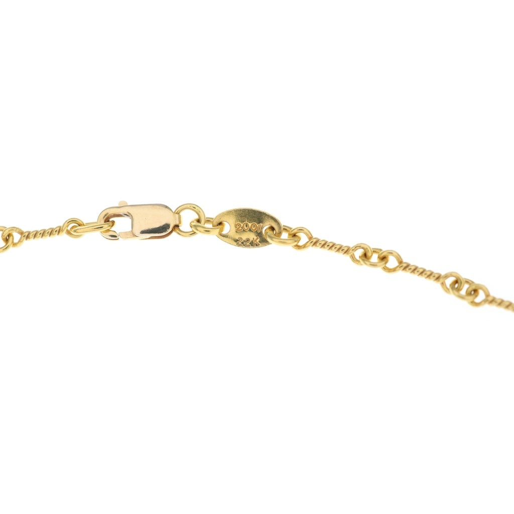CHROME HEARTS(クロムハーツ) 22K NECKCHAIN T18 ツイストチェーンネックレス 18inch ゴールド BCA014