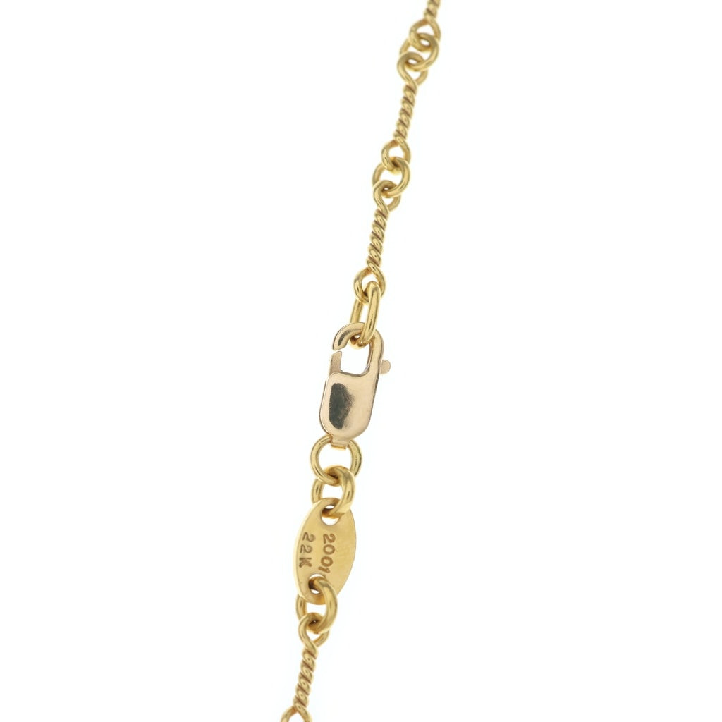 CHROME HEARTS(クロムハーツ) 22K NECKCHAIN T18 ツイストチェーンネックレス 18inch ゴールド BCA014