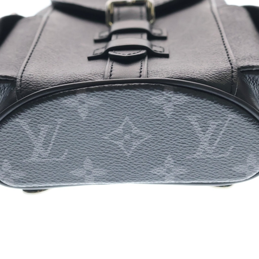 LOUIS VUITTON(ルイヴィトン) モノグラム エクリプス ナノ クリストファー 2WAYバッグ ショルダーバッグ ブラック ノワール PVCレザー M82769 シルバー金具 レディース