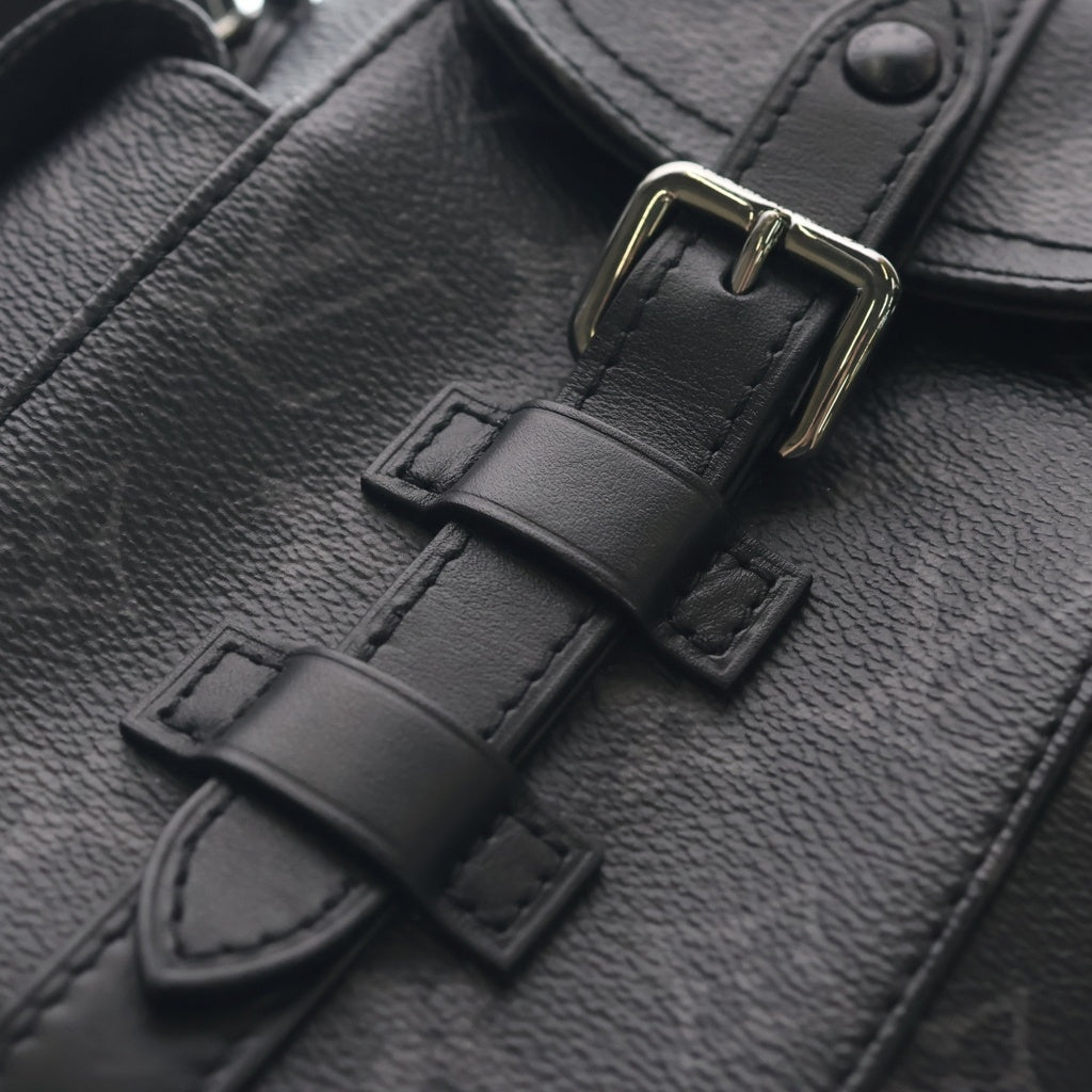LOUIS VUITTON(ルイヴィトン) モノグラム エクリプス ナノ クリストファー 2WAYバッグ ショルダーバッグ ブラック ノワール PVCレザー M82769 シルバー金具 レディース