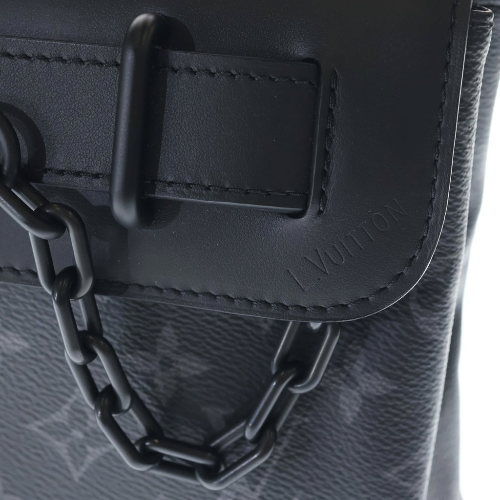 LOUIS VUITTON(ルイヴィトン) モノグラム エクリプス スティーマー PM ショルダーバッグ ブラック ノワール PVCレザー M46953 ブラック金具