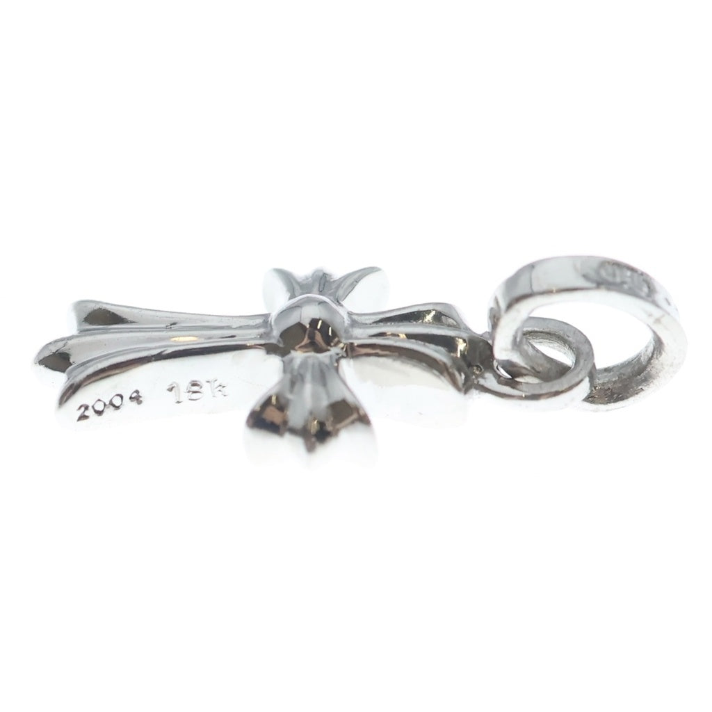 CHROME HEARTS(クロムハーツ) 18KWG CRS BBYFAT P ベイビーファットクロス PAVEピンクサファイア ペンダントトップ ホワイトゴールド