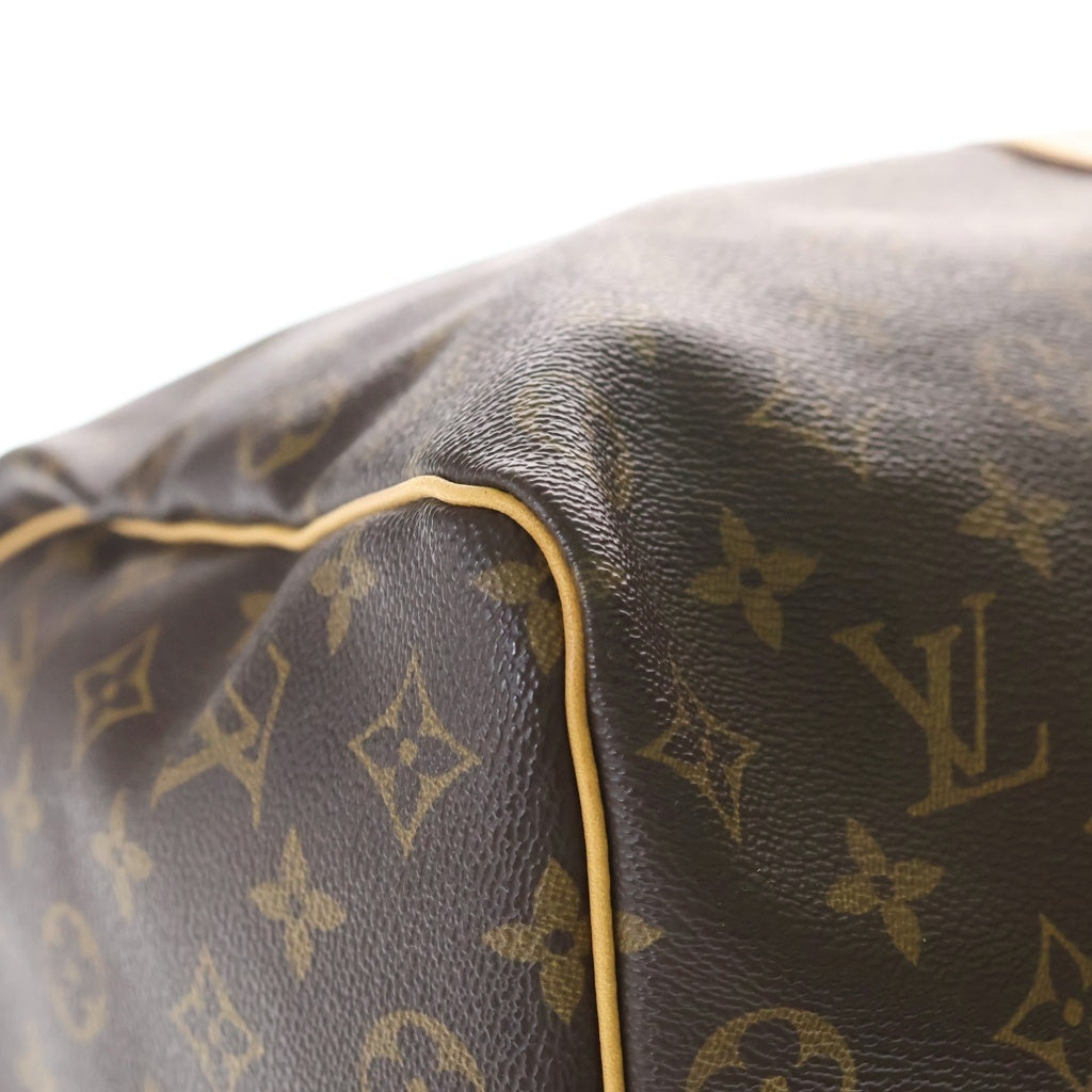 LOUIS VUITTON(ルイヴィトン) モノグラム キーポル50 ボストンバッグ ハンドバッグ トラベルバッグ ブラウン レザー×PVC M41424 ゴールド金具 レディース