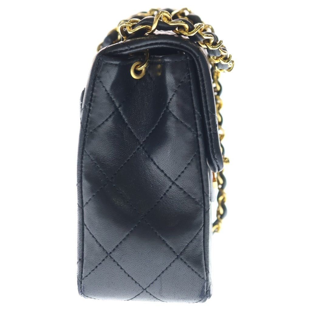 CHANEL(シャネル) ミニマトラッセ Sフラップ Sチェーンショルダーバッグ ブラック ラムスキン A01115 ゴールド金具 レディース
