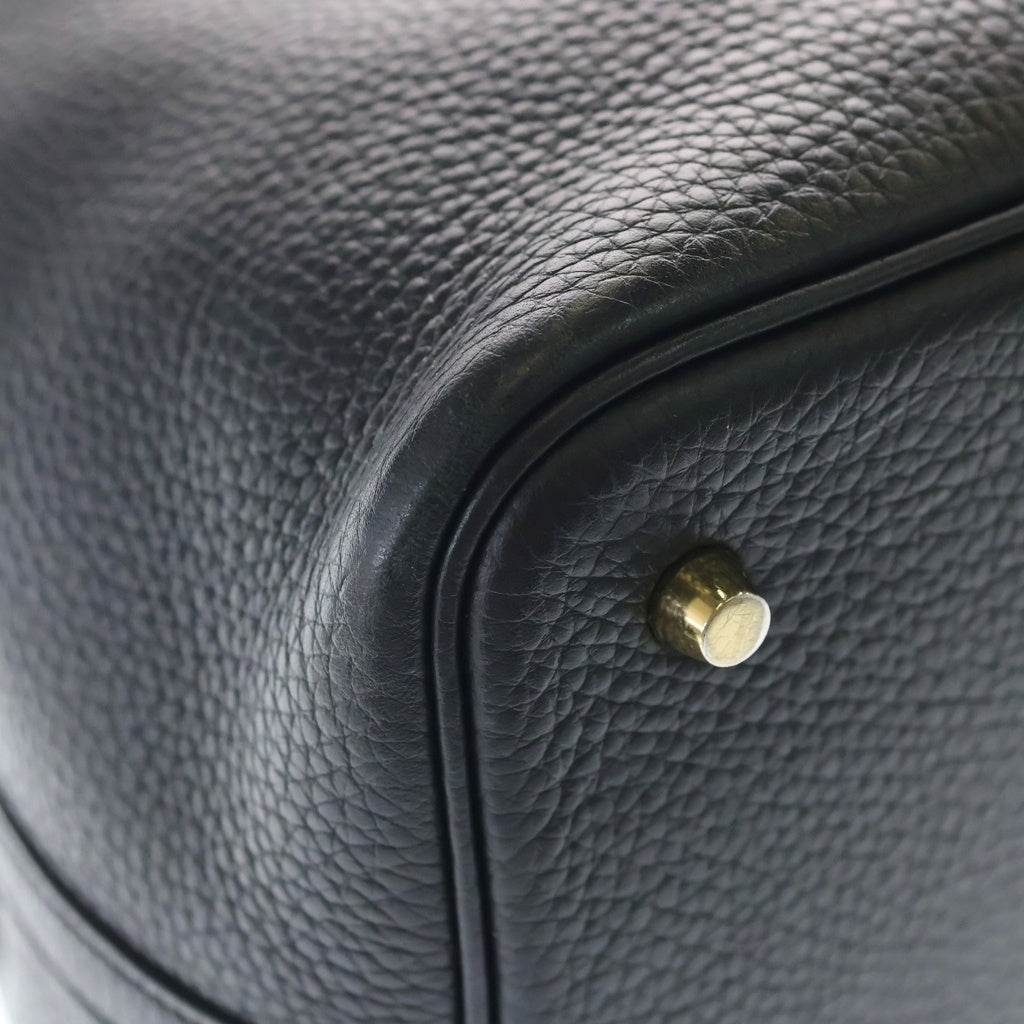 HERMES(エルメス) ピコタンMM ハンドバッグ ミニバッグ ブラック トリヨンレザー B刻印 ゴールド金具 レディース