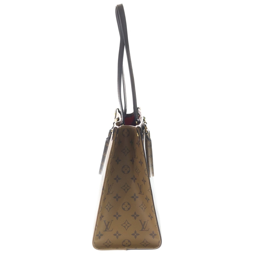 LOUIS VUITTON(ルイヴィトン) リバースモノグラム オンザゴーGM PVC レザー 2WAY ハンドバッグ トートバッグ ショルダーバッグ ICタイプ ブラウン M45320 レディース