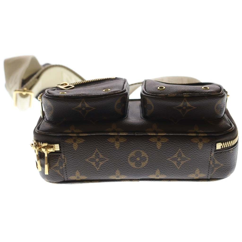 LOUIS VUITTON(ルイヴィトン) モノグラム ユーティリティ ショルダーバッグ ブラウン PVCレザー M80446 ゴールド金具 レディース
