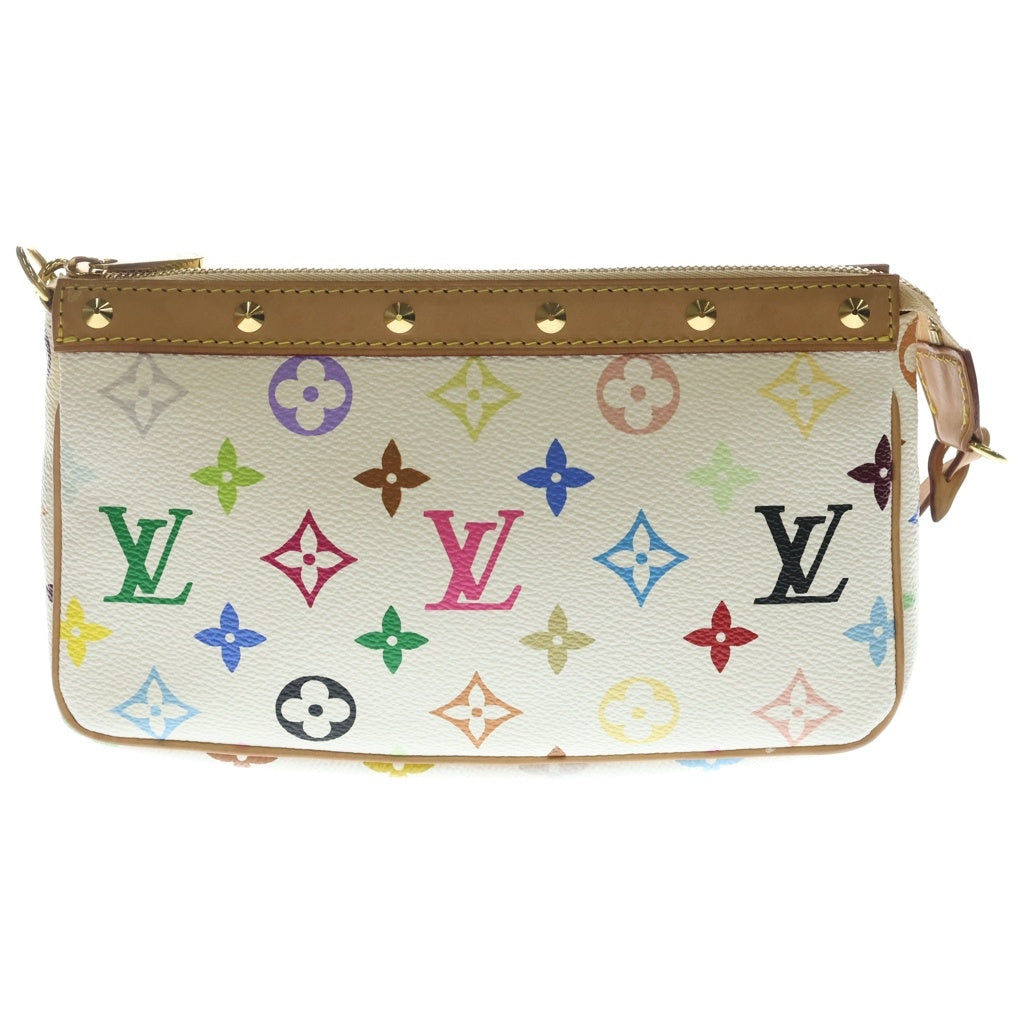 LOUIS VUITTON(ルイヴィトン) モノグラム マルチカラー ポシェットアクセソワール ハンドバッグ PVC レザー ホワイト M92649 レディース