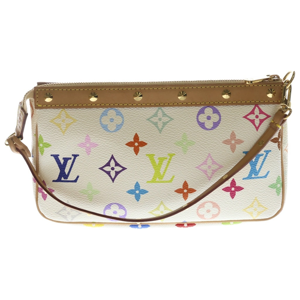 LOUIS VUITTON(ルイヴィトン) モノグラム マルチカラー ポシェットアクセソワール ハンドバッグ PVC レザー ホワイト M92649 レディース