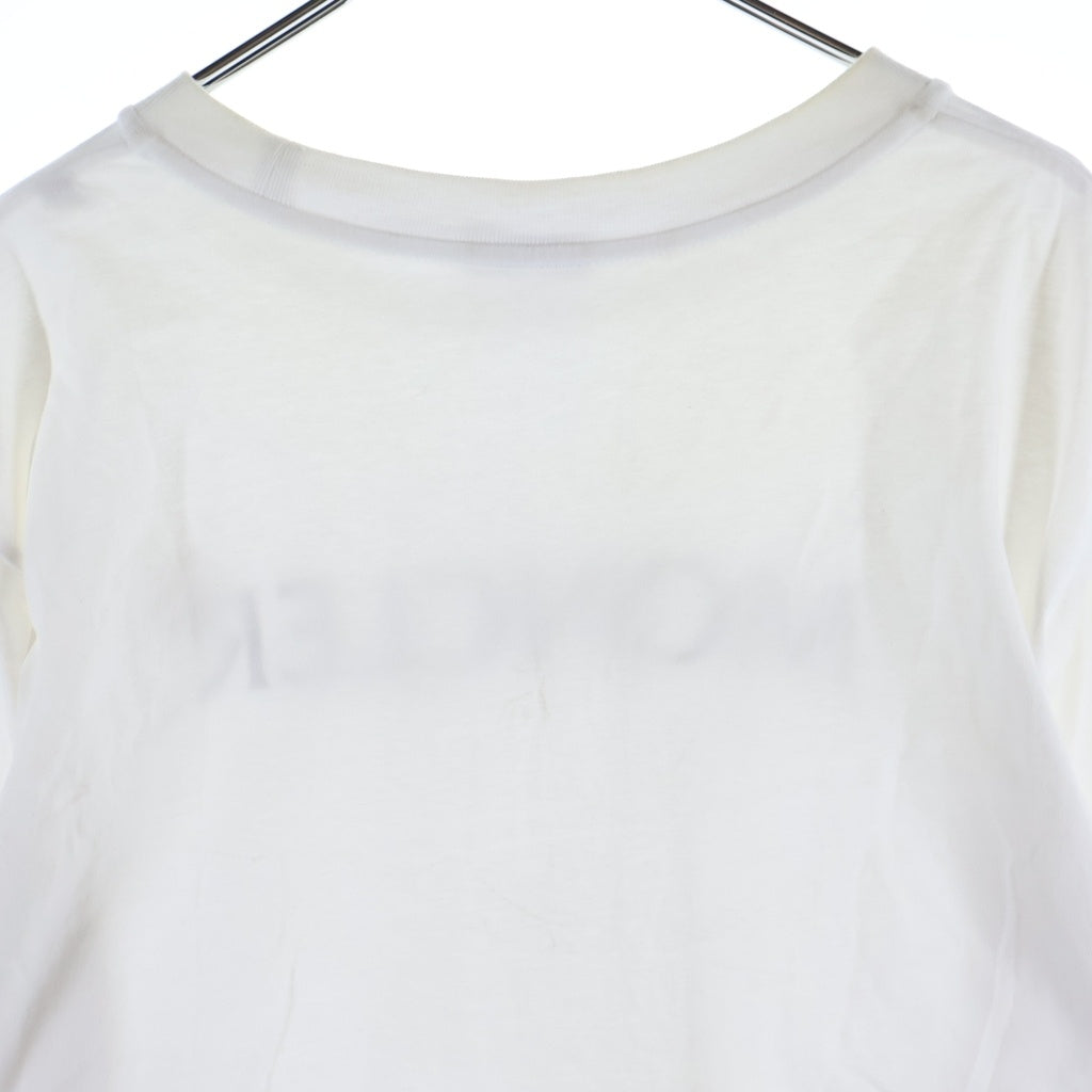 MONCLER(モンクレール) フロントロゴ ロングスリーブTシャツ 長袖Tシャツ カットソー ロンT コットン ホワイト C-SCOM-25-27515-L