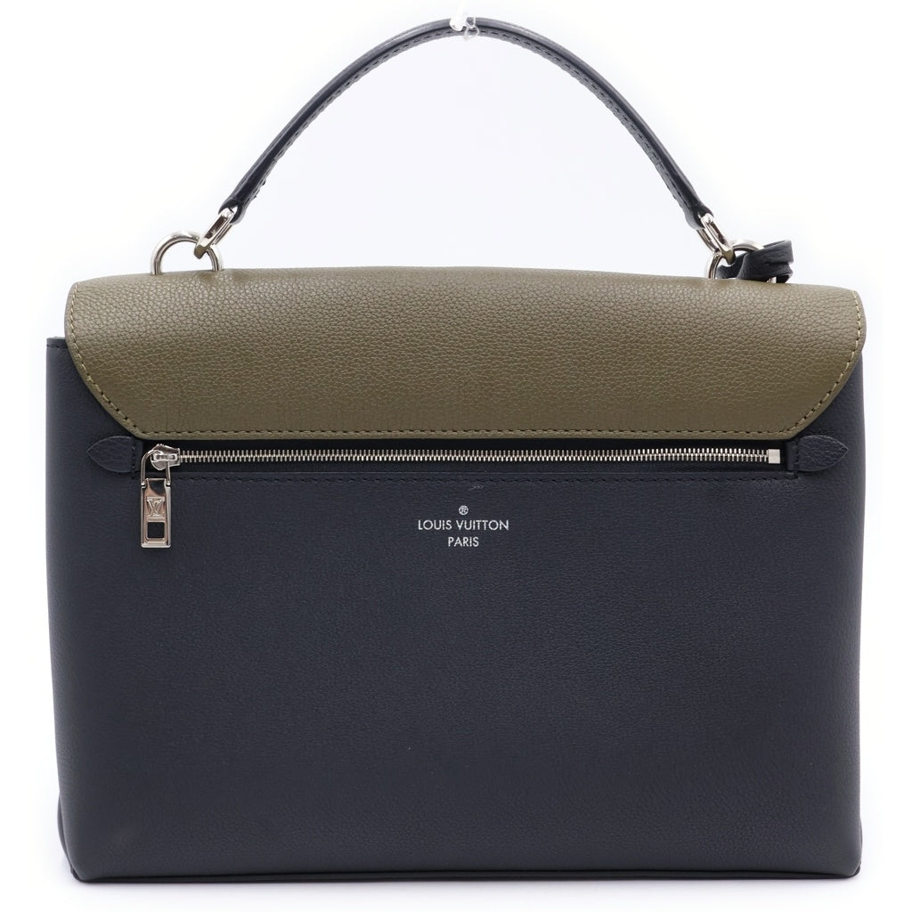LOUIS VUITTON(ルイヴィトン) マイロックミーBB ローリエ トフィーラテ レザー 2WAY ハンド ショルダーバッグ シルバー金具 カーキ/ブラック M55522 レディース