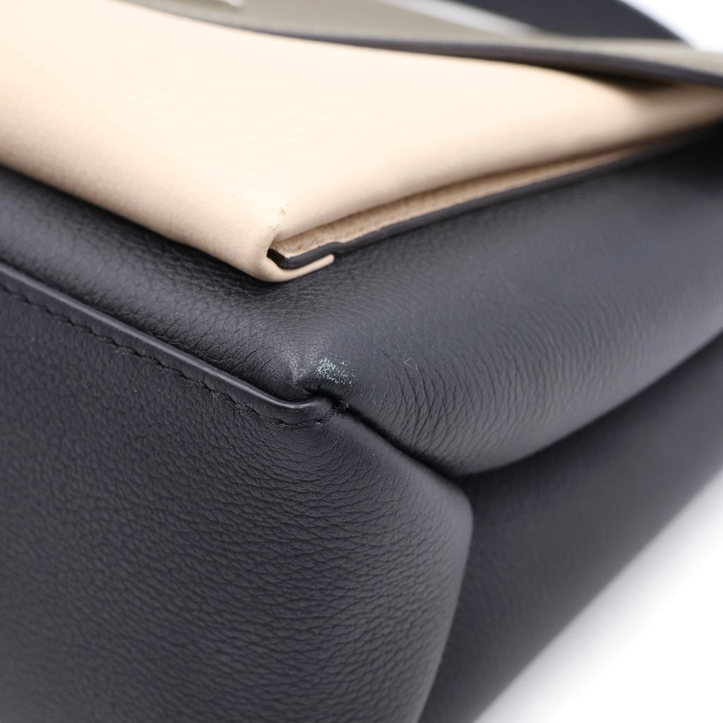 LOUIS VUITTON(ルイヴィトン) マイロックミーBB ローリエ トフィーラテ レザー 2WAY ハンド ショルダーバッグ シルバー金具 カーキ/ブラック M55522 レディース