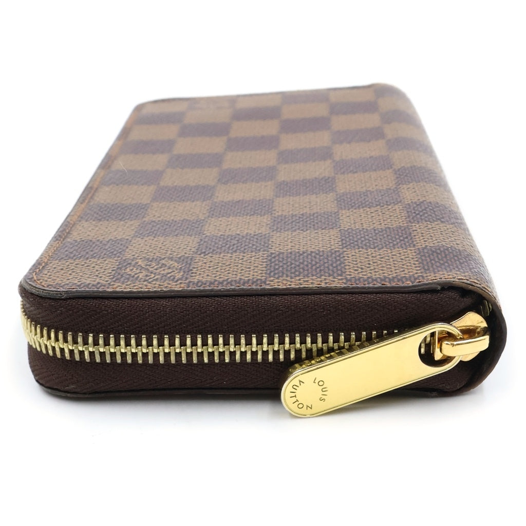 LOUIS VUITTON(ルイヴィトン) ダミエ ジッピーウォレット 長財布 ブラウン レザー PVC×レザー N60015