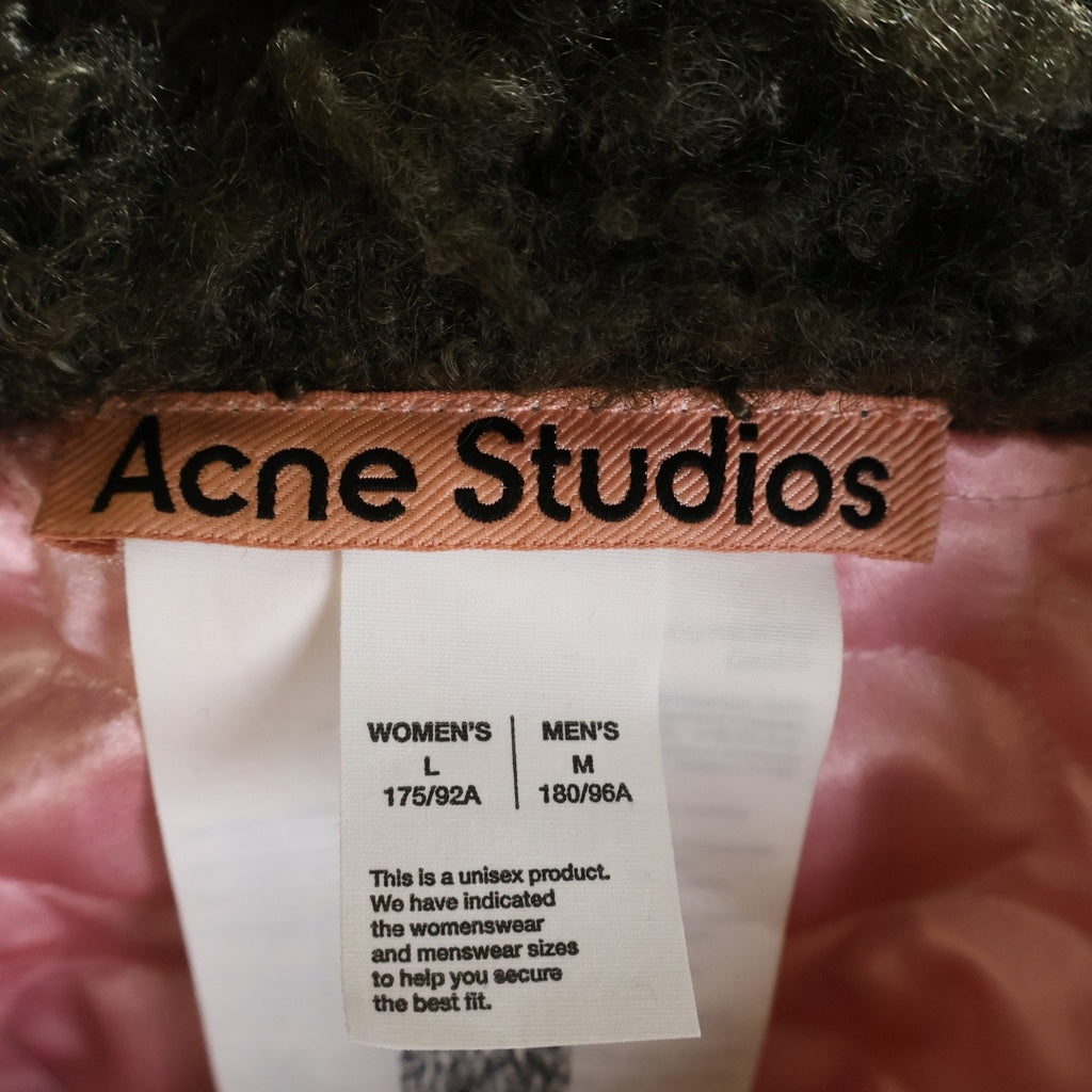 Acne Studios(アクネ ストゥディオズ) ウォッシュ加工デニムジャケット フェイクファー ボア グレー FN-UX-OUTW000103