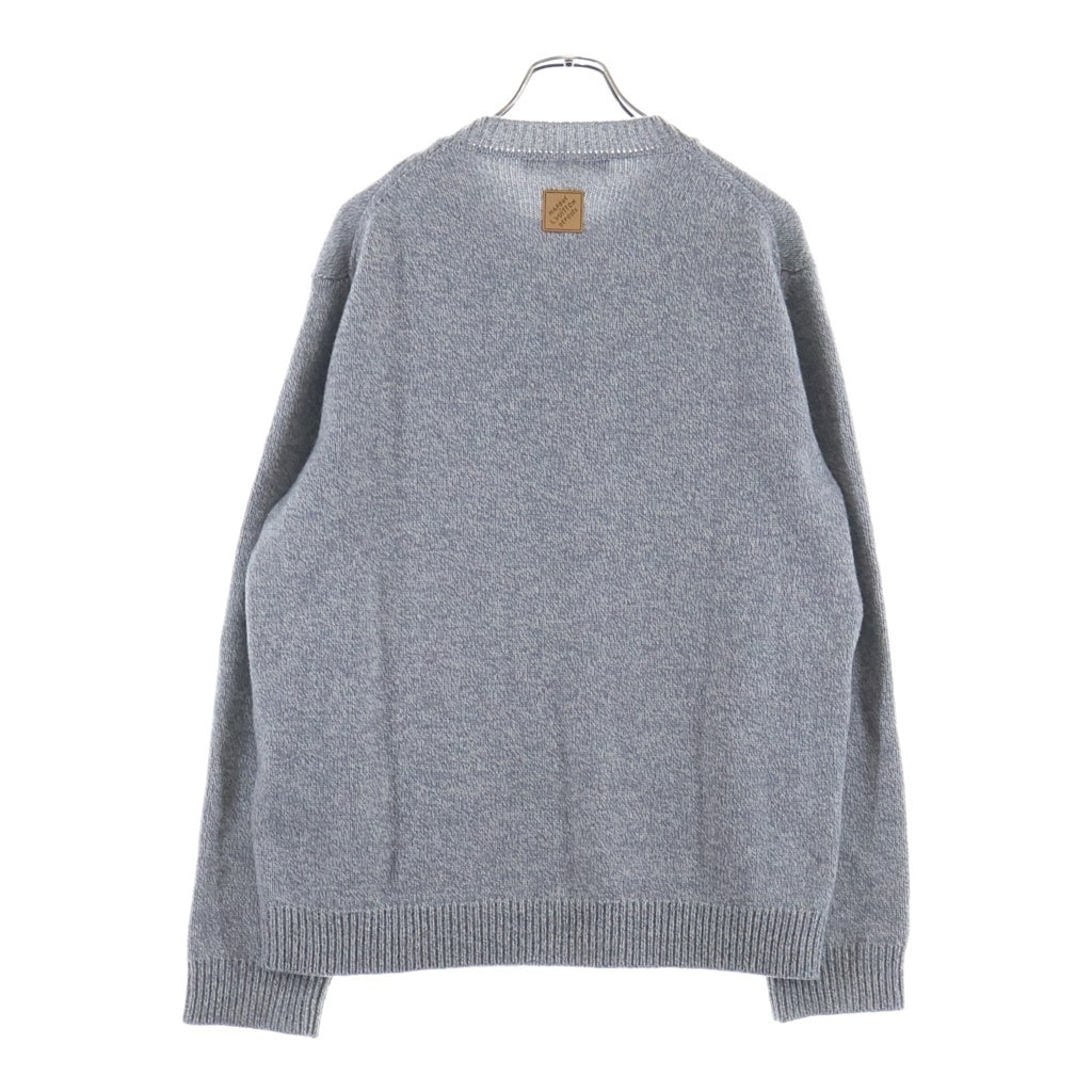 LOUIS VUITTON(ルイヴィトン) 26SS チャンキー ウールカシミヤ クルーネックニット セーター長袖 フォックス キツネ ロゴ グレー RM261MM EHO HUN21W