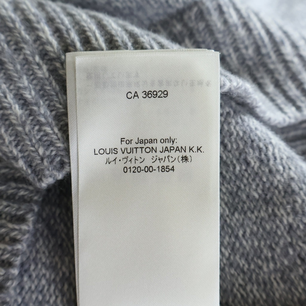 LOUIS VUITTON(ルイヴィトン) 26SS チャンキー ウールカシミヤ クルーネックニット セーター長袖 フォックス キツネ ロゴ グレー RM261MM EHO HUN21W