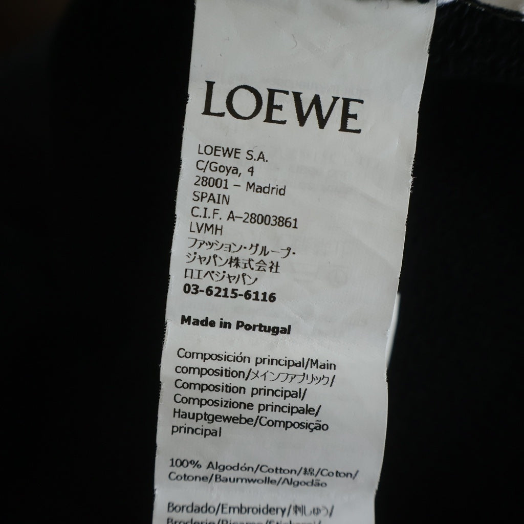 LOEWE(ロエベ) REGULAR FIT SWEATSHIRT レギュラーフィット クルーネックスウェット ロゴ刺繍 ブラック #L H526Y24J2