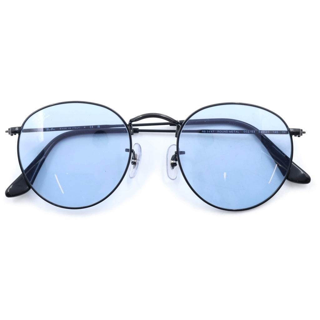 Ray Ban(レイバン) RB3447 ROUND METAL ラウンドメタル サングラス アイウェア メガネ 眼鏡 ブラック/ブルー