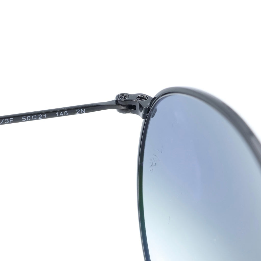 Ray Ban(レイバン) RB3447 ROUND METAL ラウンドメタル サングラス アイウェア メガネ 眼鏡 ブラック/ブルー
