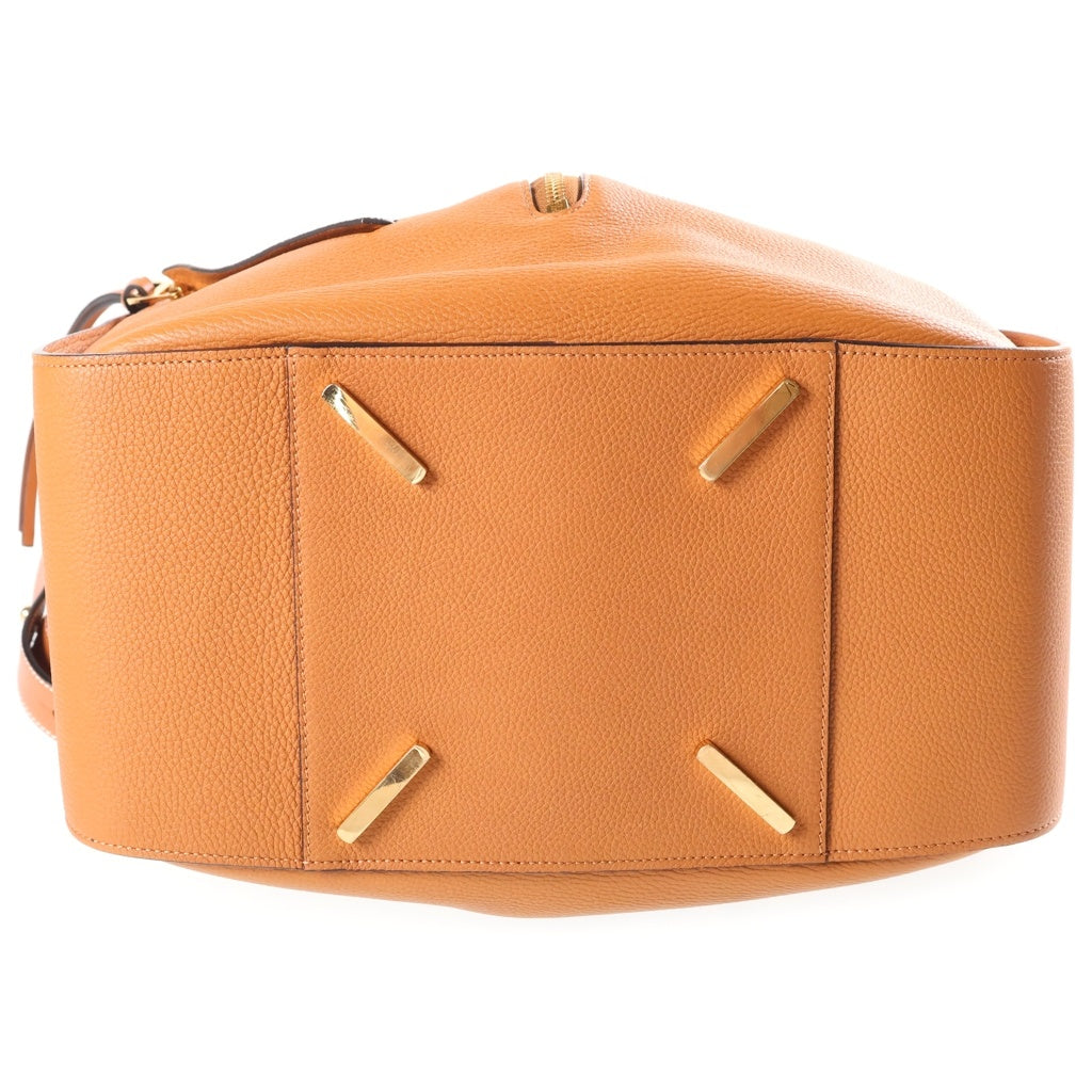 LOEWE(ロエベ) ハンモック ミディアム ショルダーバッグ ブラウン レザー ゴールド金具 レディース