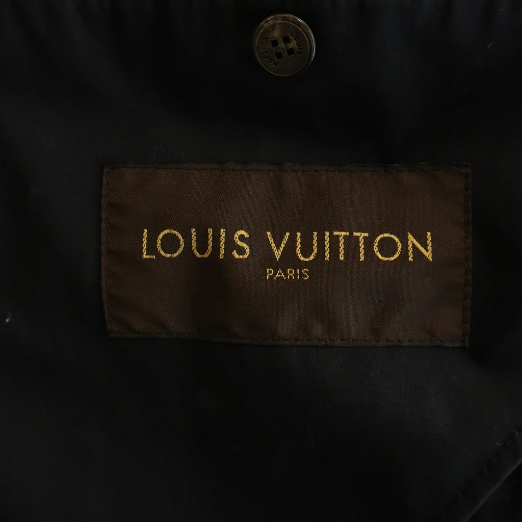 LOUIS VUITTON(ルイヴィトン) 裏地モノグラム コットン×ポリエステル ダブルジップアップ ライダース ジャケット ブルゾン アウター #50 ブラック RM081M MMBS04CAU