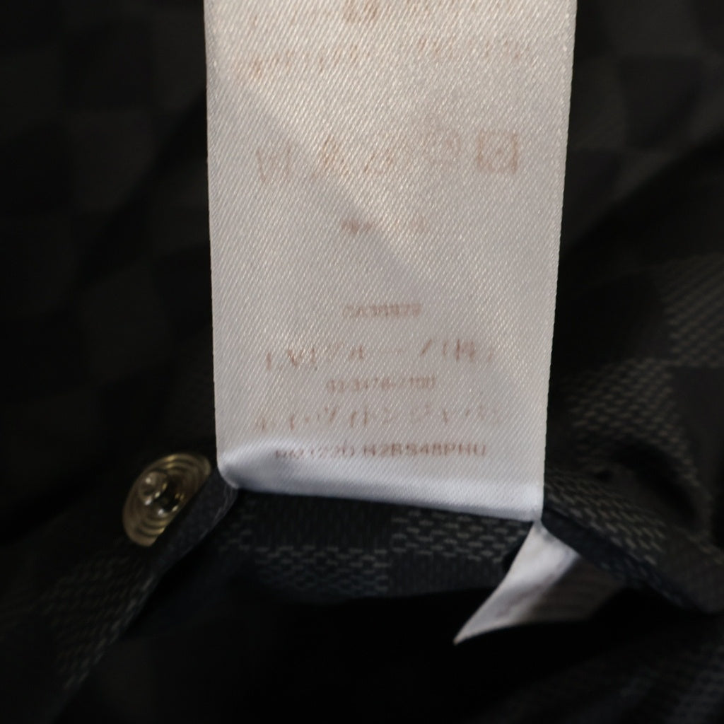 LOUIS VUITTON(ルイヴィトン) ダミエ リバーシブル ポリエステル×ナイロン フーディ ダウンジャケット ブルゾン アウター #52 ブラック/グレー RM122D H2BS48PHU
