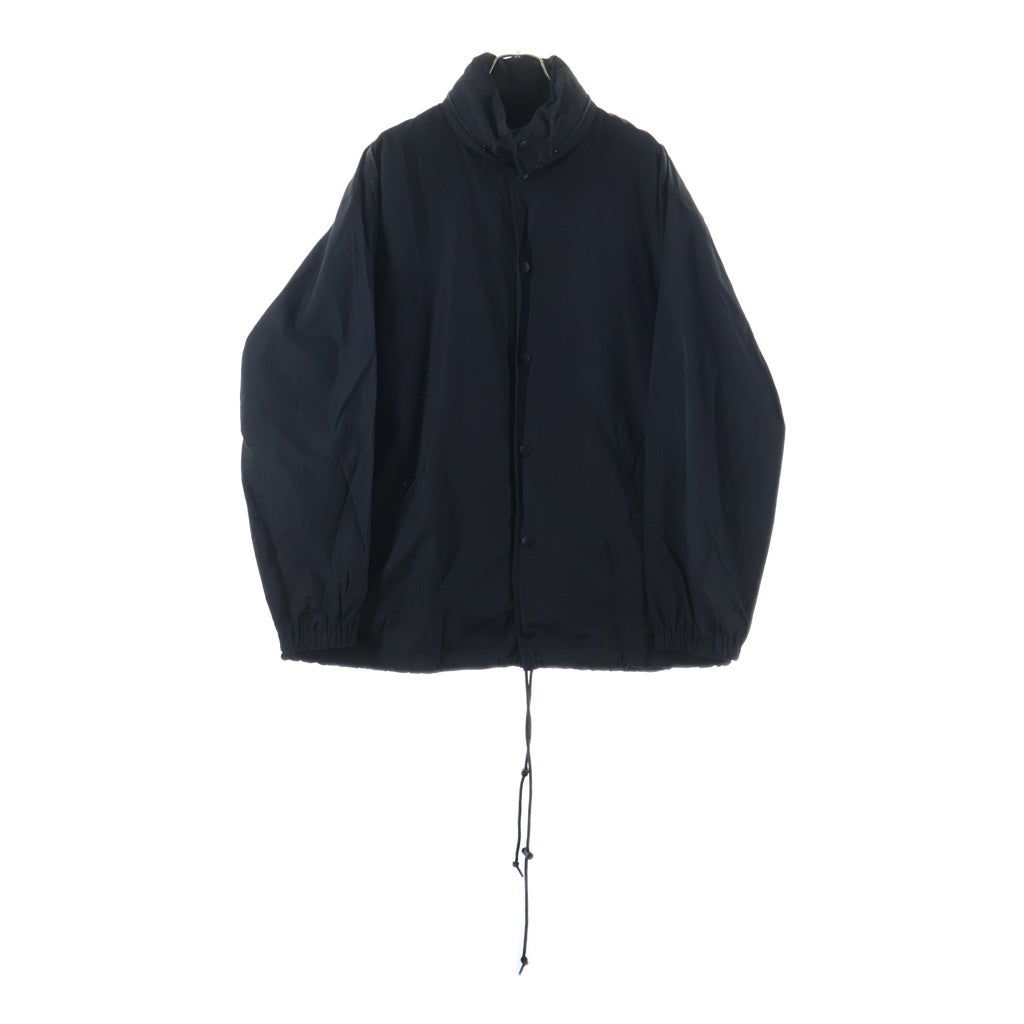 BALENCIAGA(バレンシアガ) 19AW バックロゴ ハイネック ポリエステル×レーヨン ジャケット ウインドブレーカー ブルゾン アウター #36 ブラック 556168 TYD36