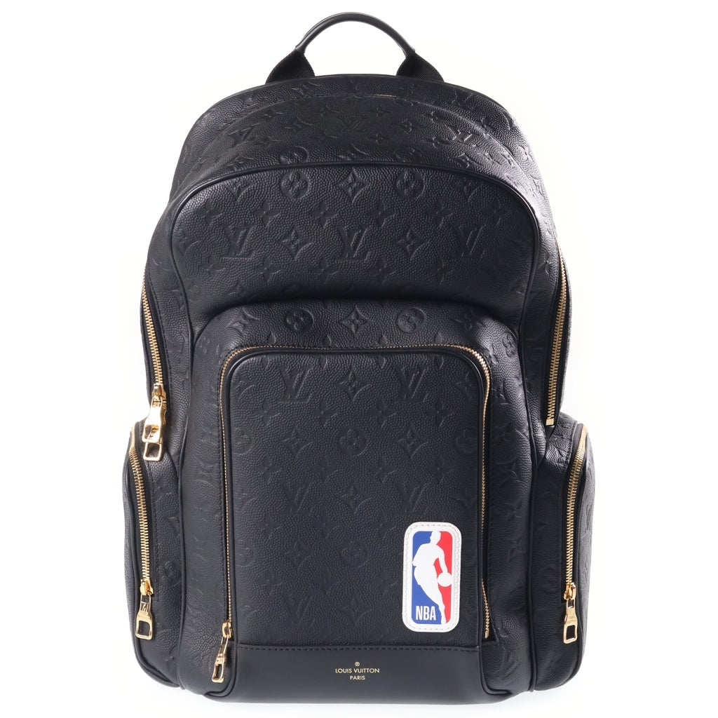LOUIS VUITTON(ルイヴィトン) NBAコラボ モノグラムアンプラント バスケット バッグパック リュックサック ブラック レザー M57972 レディース