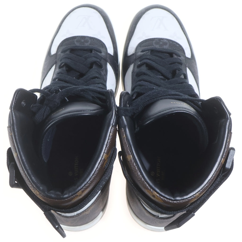LOUIS VUITTON(ルイヴィトン) RIVOLI TRAINER BOOT SNEAKERS リヴォリライン モノグラム レザー ハイカット スニーカー #9 1/2 ブラック/ホワイト/ブラウン 1A44VS