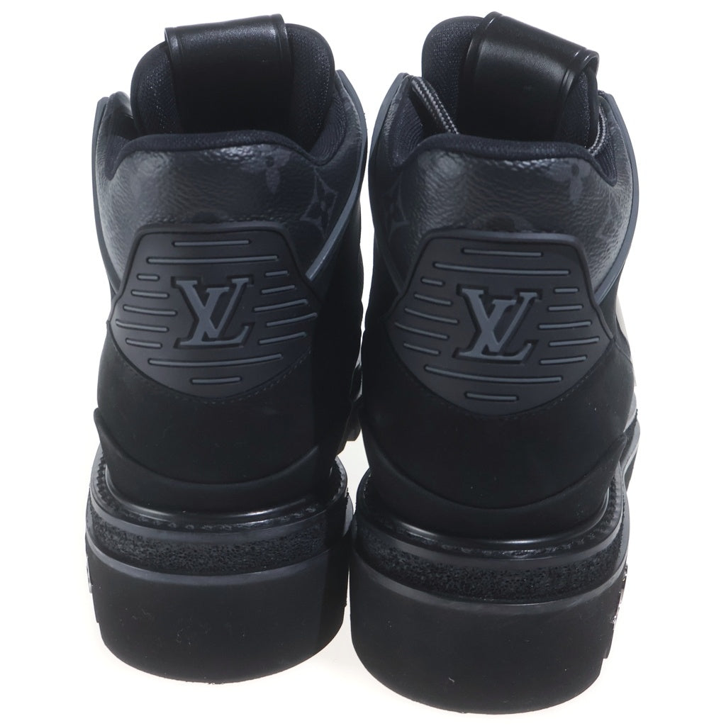 LOUIS VUITTON(ルイヴィトン) ×NBA モノグラム オーベルカンフライン スエード ハイカット スニーカー アンクルブーツ #6 1/2 ブラック BM0290