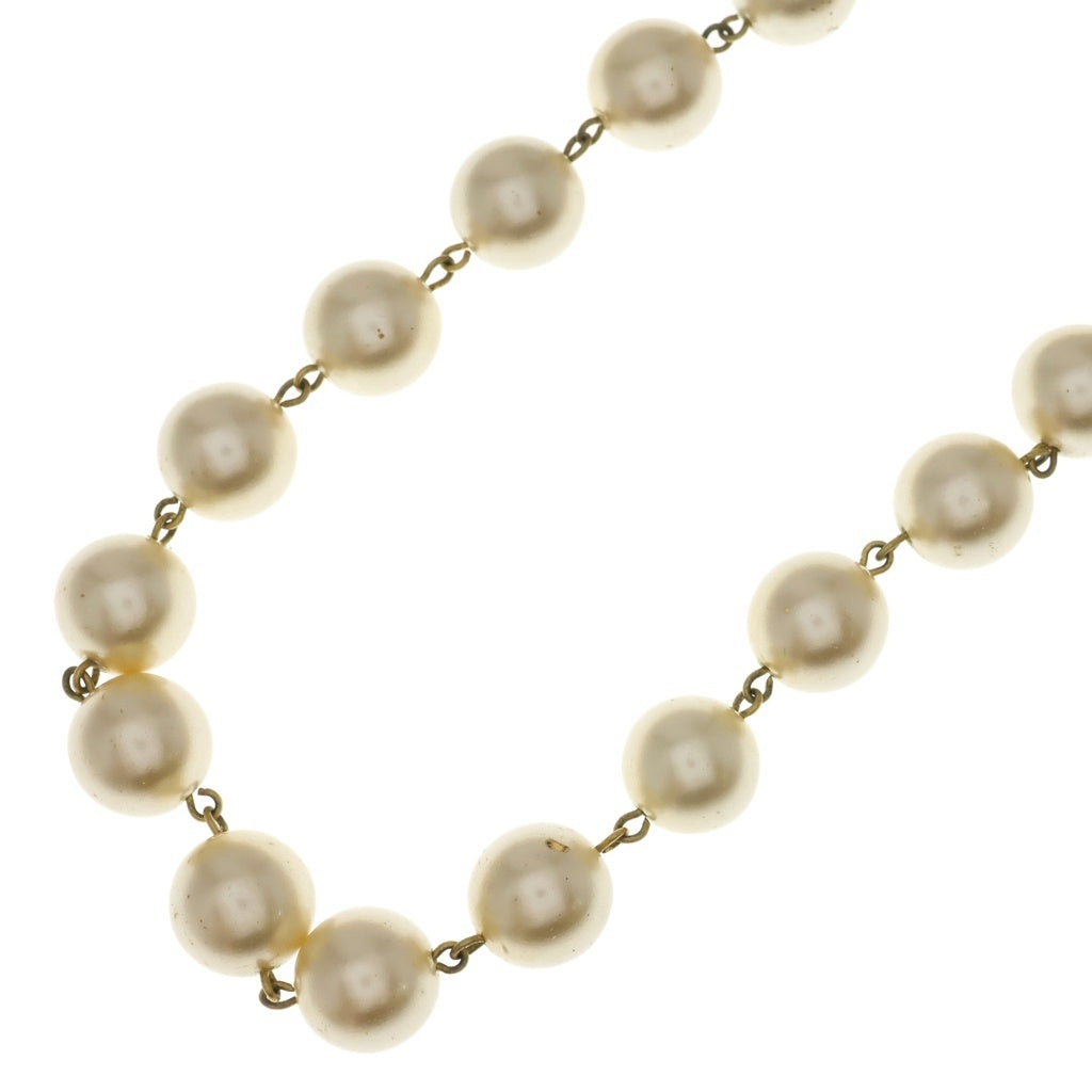 CHANEL(シャネル) 太陽モチーフ フェイクパール ネックレス ゴールド GP レディース