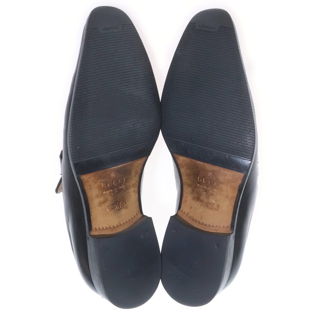 GUCCI(グッチ) ホースビット レザー ローカットシューズ ローファー ブラック 204396