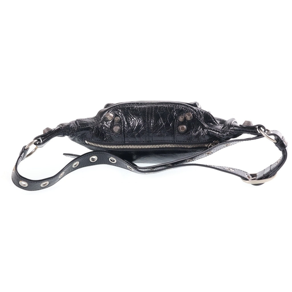 BALENCIAGA(バレンシアガ) ルカゴール ボディバッグ ショルダーバッグ ブラック レザー 742013 シルバー金具 レディース