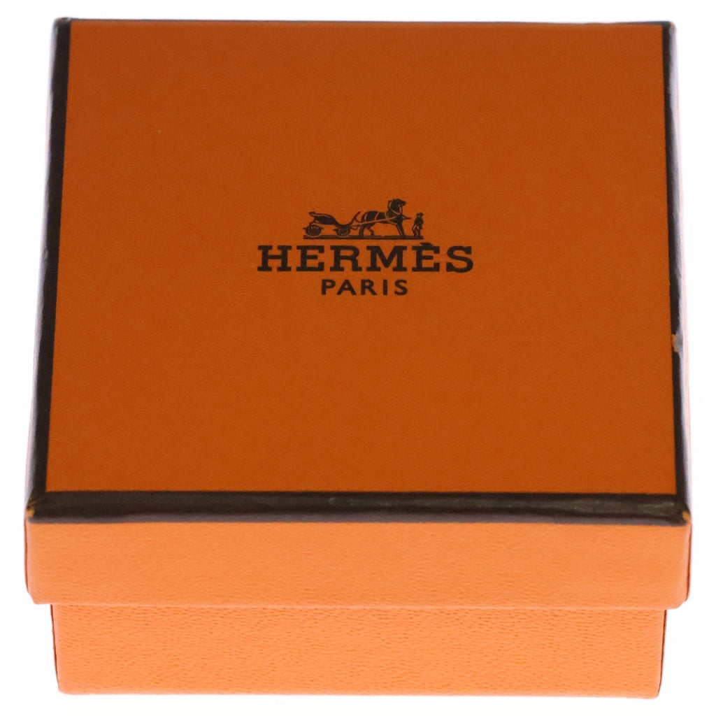 HERMES(エルメス) Hキューブ ピアス シルバー×レッド レディース