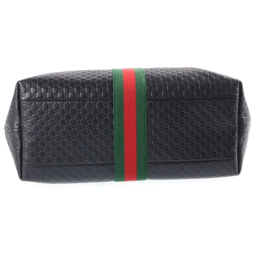 GUCCI(グッチ) オフィディア トートバッグ GGエンボス ショルダーバッグ ブラック レザー 865452 ゴールド金具