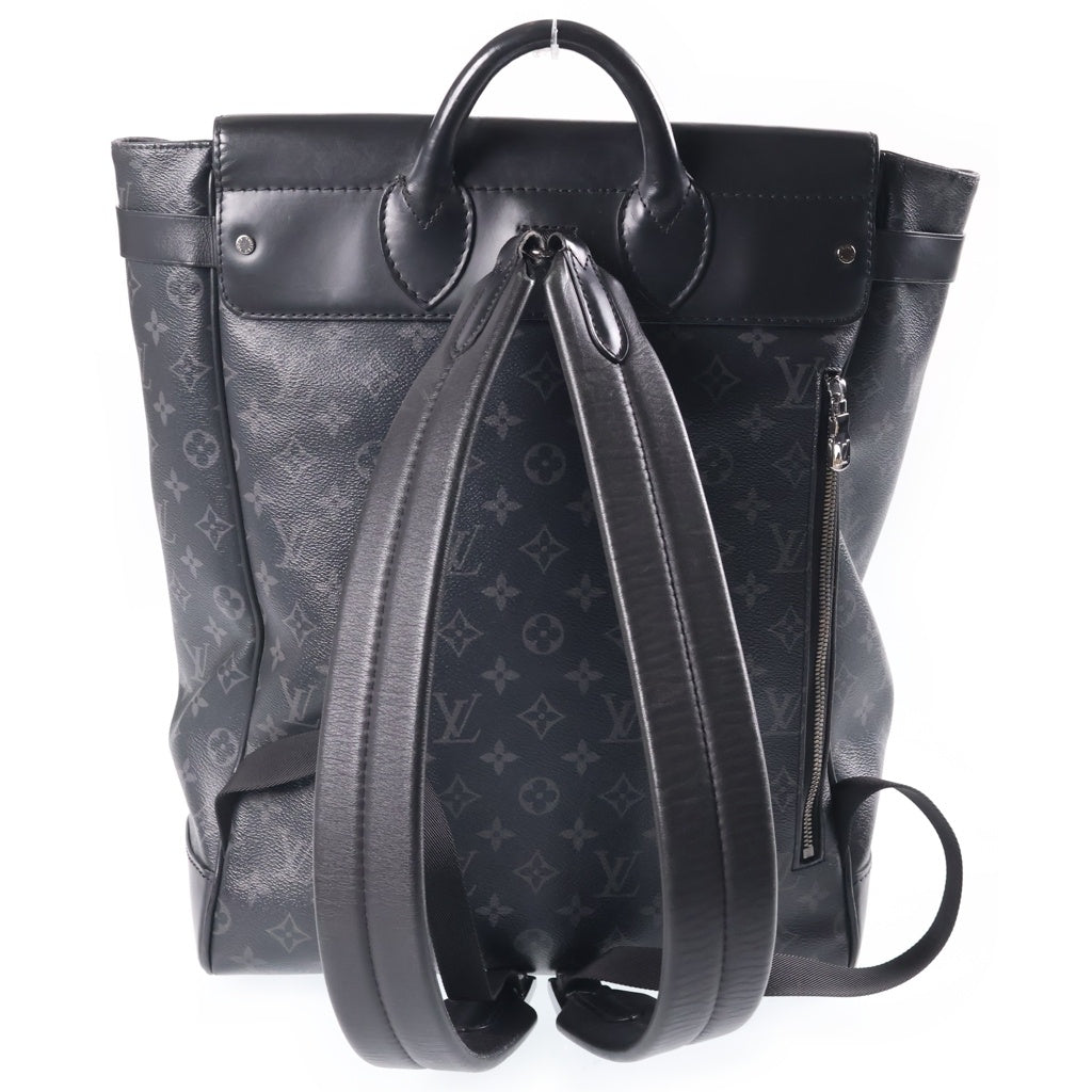 LOUIS VUITTON(ルイヴィトン) モノグラムエクリプス スティーマー リュックサック バックパック ブラック レザー×PVC M44052 シルバー金具