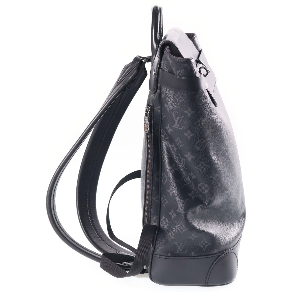 LOUIS VUITTON(ルイヴィトン) モノグラムエクリプス スティーマー リュックサック バックパック ブラック レザー×PVC M44052 シルバー金具